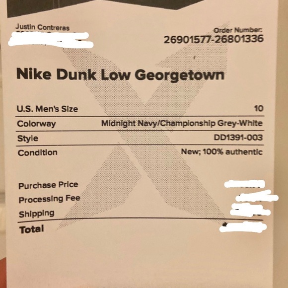 Nike Dunk low- Midnight Navy/ Gray (Georgetown) - Picture 16 of 16